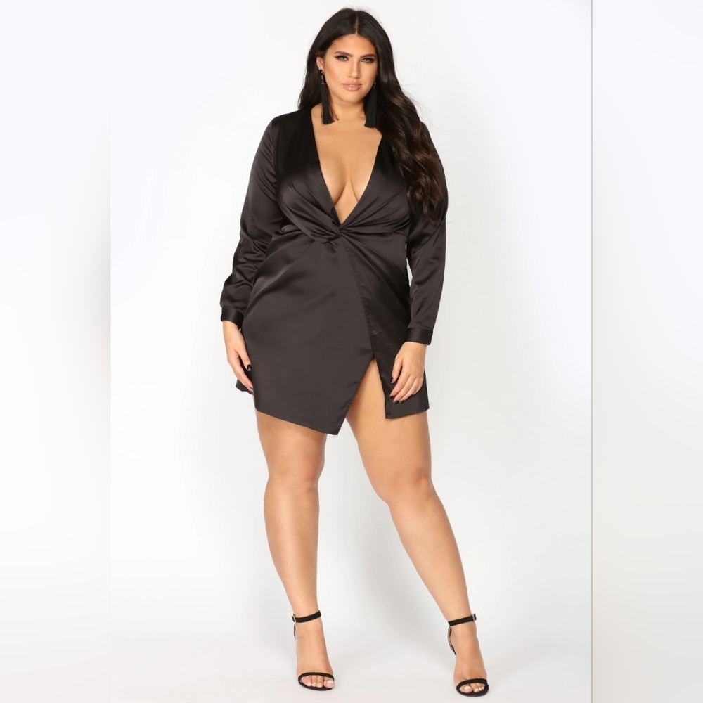 Fashion Nova Sugar Free Dress - Black, Sz: 1X